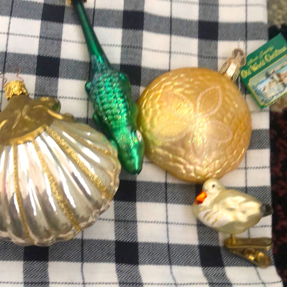 Set of 4 Old World ornaments